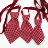 Christmas tie for a dog, burgundy with polka dots Psiakrew