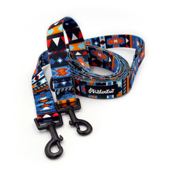 Hundeleine Sorry Winnetou Psiakrew, Breite 2,5 cm, Karabiner 6 cm schwarz