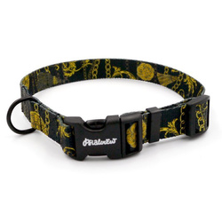 Dog Collar Psiakrew Donatella, 2 cm 0.78"  wide, for smaller dogs black extras