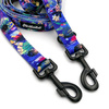 Dog Leash Magic Jungle width 2.5 cm, 1" wide, big black snap hook 8 cm
