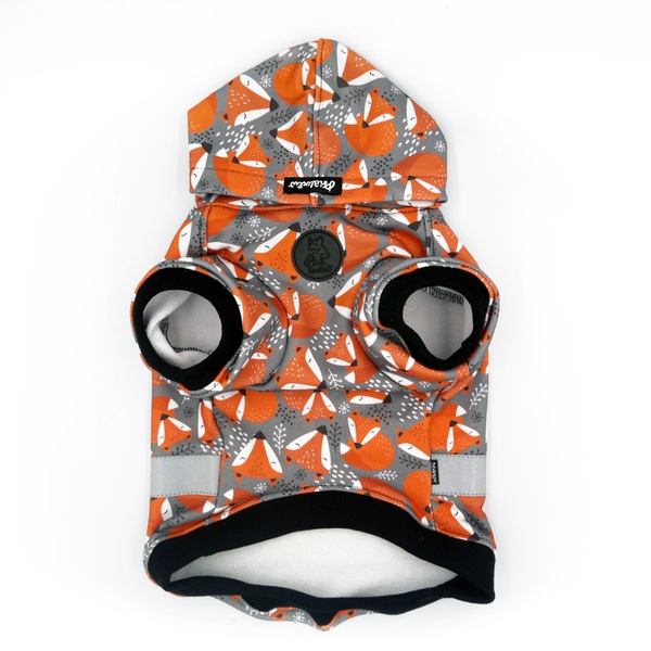 Dog Hoodie Foxy Lady Psiakrew, reflective inserts, foxy print
