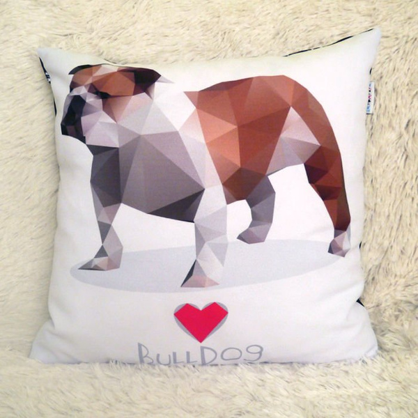 Decorative Pillow I love English Bulldog