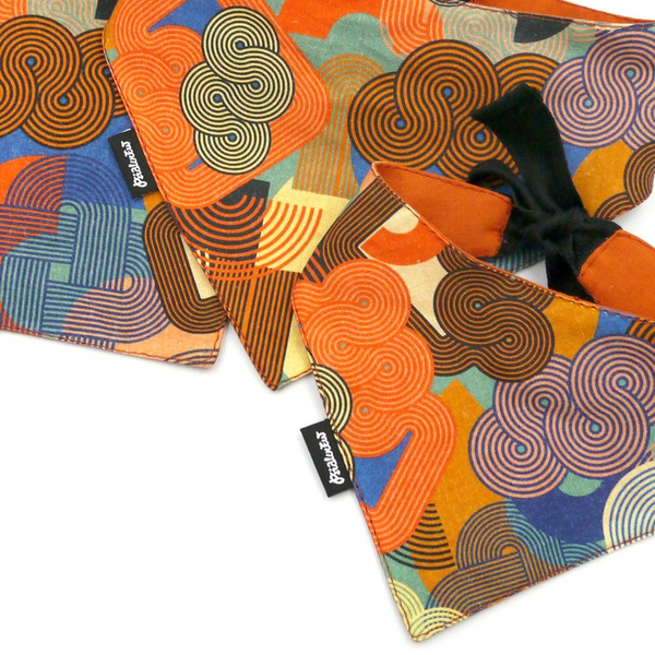 Bandamka dla psa Geo Snake, wiązana chusteczka, apaszka bawełniana Psiakrew