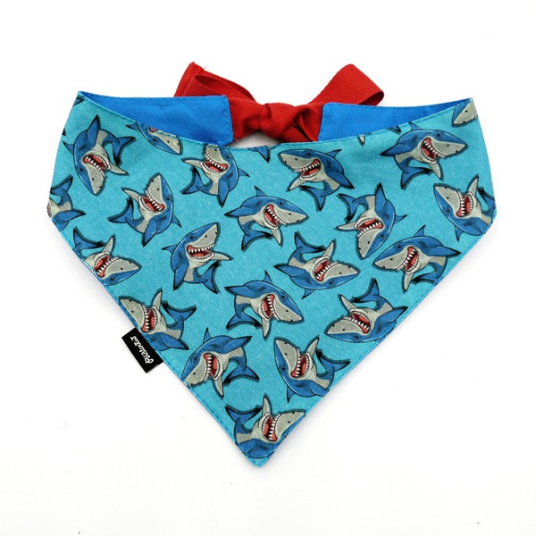 Premium Dog Bandana Sharks handkerchief style to tie around your pet’s neck