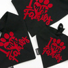 Bandanka dla psa, wiązana chusteczka, czarna bandana apaszka I love my Family Black
