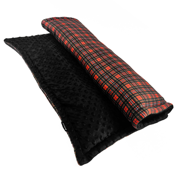 Koc dla psa Tartan Psiakrew mata, pled polar Minky