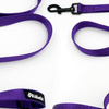 Purple Dog Leash width 2 cm 0.78 ", black extras