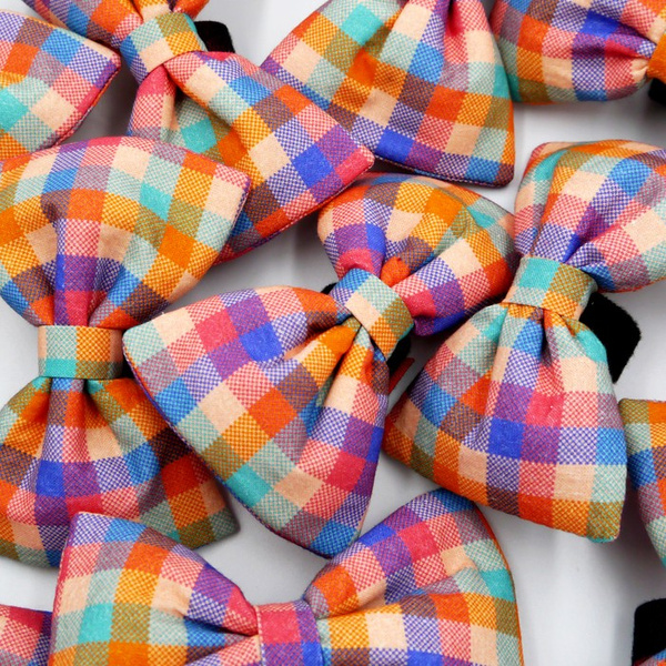 Bow tie, colored checkered pattern for a dog, bow, bow tie, Psiakrew collar decoration