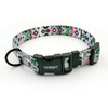 Dog Collar Psiakrew Grey Llama 2.5 cm, 1" wide, black extras