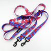 Dog Leash Sea Look width 2.5 cm, 1" wide, snap hook black 6cm