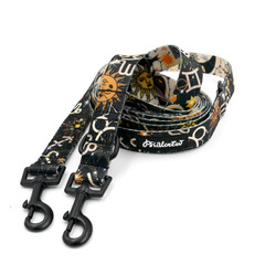 Dog Leash Zodiak width 2.5 cm, 1" wide, snap hook black 6cm