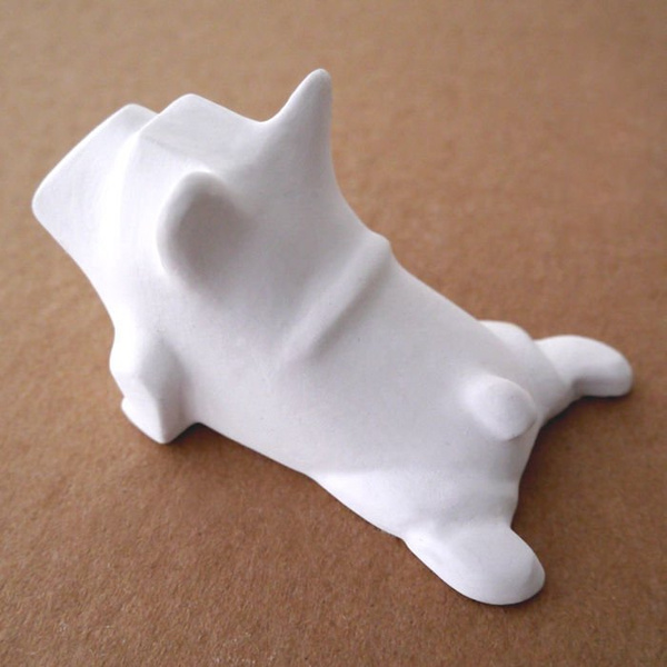 Sculpture French Bulldog White Yoga