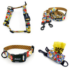 ACCESSORY KIT. Medium dog. Teddy Bear Psiakrew Series; Collar, Harness, Leash, Pouch