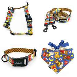 ACCESSORY KIT. Medium dog. Teddy Bear Psiakrew Series; Collar, Harness, Leash, Bandana