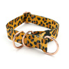 Half-choke collar Tarzan, 3 cm wide, medium and big dogs, pink gold extras
