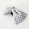 Grey and white checker Dog Bow Tie Lissi, Pet Bow Tie, Bowtie, Collar Attachment