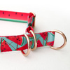 Half-choke collar Watermelon, 2.5 cm wide, medium and big dogs, rose gold