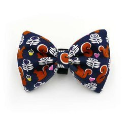 Dog Bow Tie, gift for dog, Pet Bow Tie, Bowtie, Collar Attachment, Squirrel