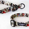 Half-choke collar Dog Tattoo, 2.5 cm wide, medium and big dogs, black extras