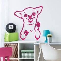 Wall decal Dog Chihuahua - Sweet Request - wall decoration Baby Room Dog Lovers gift idea