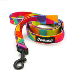 Walking leash for Dog Kaleidoscope Psiakrew, width 2 cm, black snap hook 6 cm