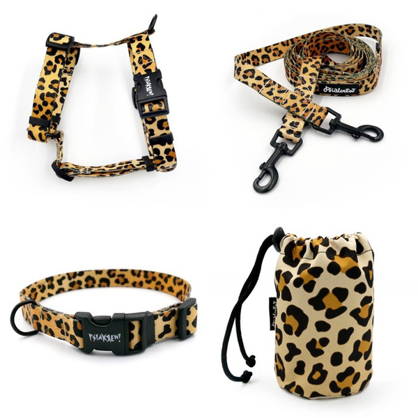 ACCESSORY KIT. Small dog. Tarzan Psiakrew Series; Collar, Harness, Leash, Sachet for dog treats