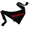 Bandana with the name of the Dog Psiakrew, personalized tied handkerchief, black bandana scarf