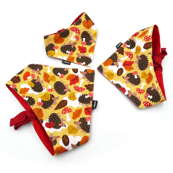 Premium Dog Bandana Hedgehog Dreamer handkerchief style to tie around your pet’s neck