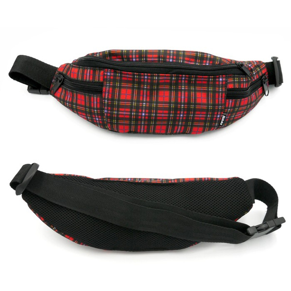 Nerka spacerowa Tartan Psiakrew, saszetka dla psiarza