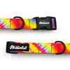 Obroża dla Psa Regulowana Tie Dye Psiakrew, szer. 2 cm, mały pies, okucia czarne