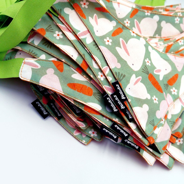 Dog Bandana Catch the Bunny Psiakrew handkerchief style to tie around your pet’s neck