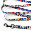 Long Dog Leash Día de los Muertos Psiakrew width 2 cm (0.78"),  black snap hook 7 cm (3,15")