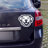 Labrador Psiakrew dog car sticker for dark car bodies