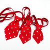 Red Christmas tie with white stars for a dog Psiakrew