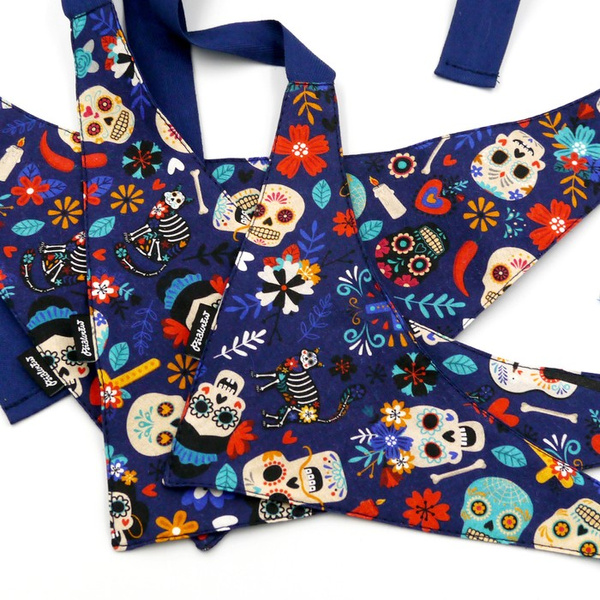 Bandamka dla psa Día de los Muertos Psiakrew chusteczka, apaszka w meksykańskie czaszki
