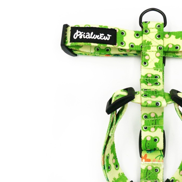 Harness for Dog, Model Green Frogs Guard Harness Small Harness for small dogs, puppies, black extras