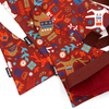 Bandana dla psa z motywem ludowym świątecznym wiązana chusteczka, apaszka bawełniana Winter Folk
