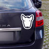 Bull Terrier Psiakrew dog car sticker for dark car bodies