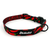 Obroża dla Psa Regulowana Red Hot Chili, 2 cm, dla mniejszych psów i szczeniaków czarne okucia