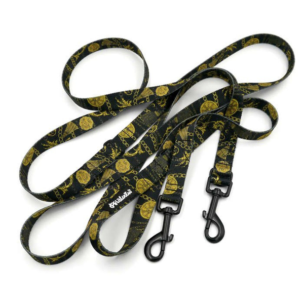 Long Dog Leash Donatella width 2 cm (0.78") wide, , black snap hook
