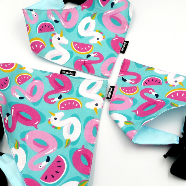 Dog Bandana Azure Pool handkerchief style to tie around your pet’s neck