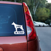 Car sticker with the name of the Doberman Dog On Board Psiakrew