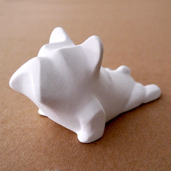 Sculpture French Bulldog White Yoga