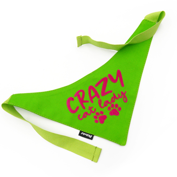 Bandana with the name of the Dog Psiakrew, personalized tied handkerchief, green bandana scarf