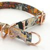 Half-choke collar Forest Treasures 2 cm wide, for small dogs, rose gold extras