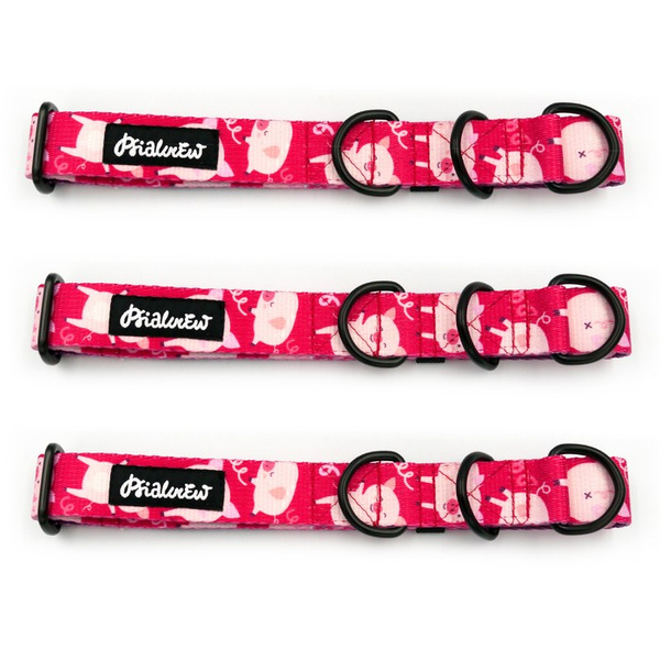 Half-choke collar Piggy in Love Psiakrew, 2.5 cm wide, medium and big dogs, black extras