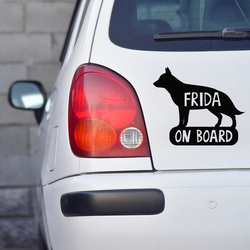 Autoaufkleber mit dem Namen des Deutscher Schäferhund Dog On Board Psiakrew