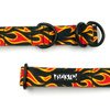 Half-choke collar Dog On Fire, 2.5 cm wide, medium and big dogs, black extras