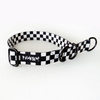 Half-choke collar Checker, 2.5 cm wide, medium and big dogs, black extras