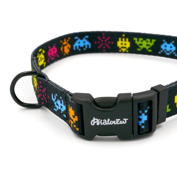 Dog Collar Invaders Psiakrew, 2 cm 0.78" wide, for smaller dogs